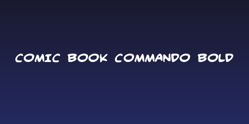 Comic Book Commando Bold Social Header
