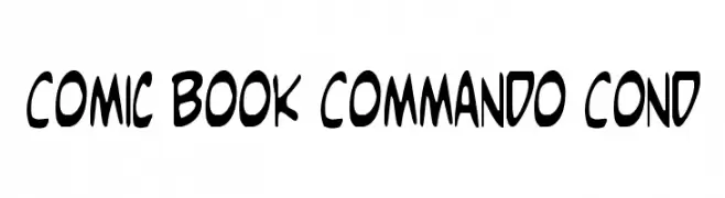 Comic Book Commando Cond  Free Fonts Download