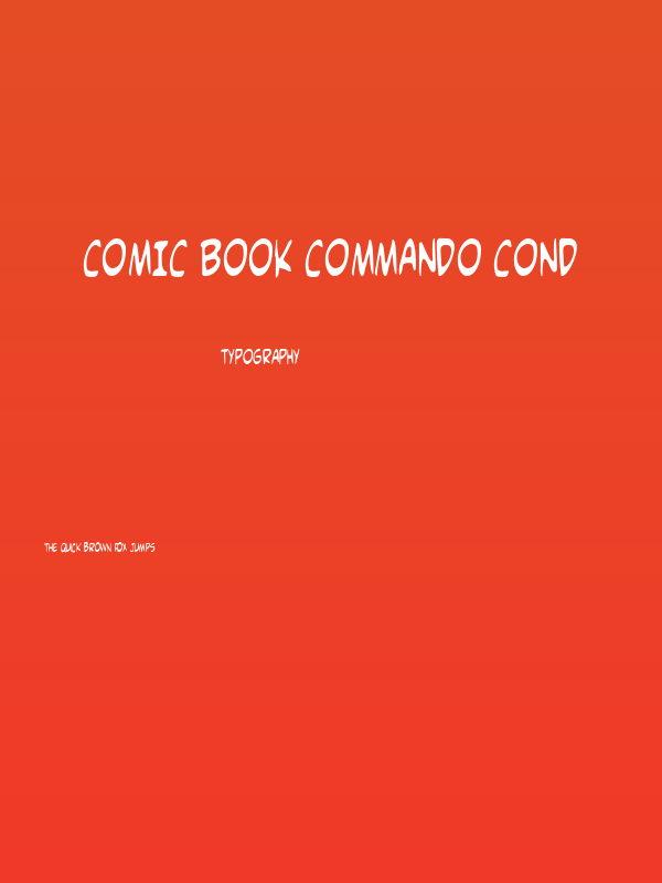Comic Book Commando Cond Poster