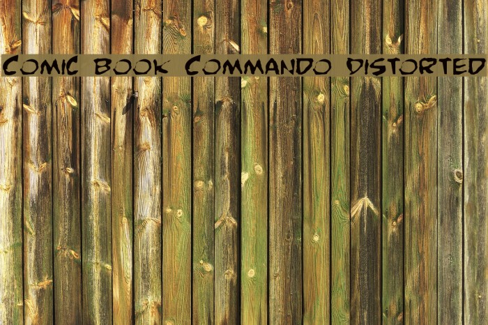 Comic Book Commando Distorted Font examples