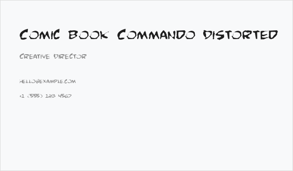 Comic Book Commando Distorted Business Card