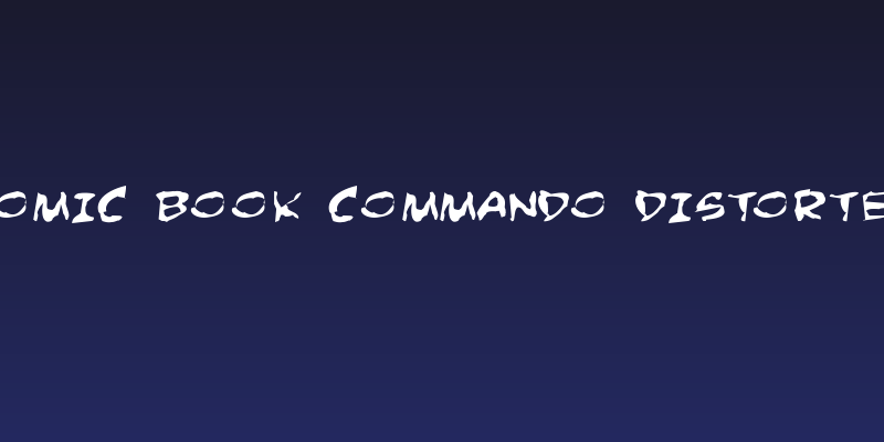 Comic Book Commando Distorted Social Header