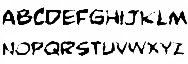 Comic Book Commando Distorted フォント 小文字