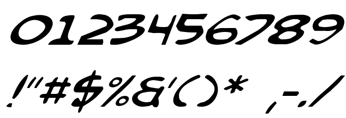 Comic Book Commando Italic Font OTHER CHARS