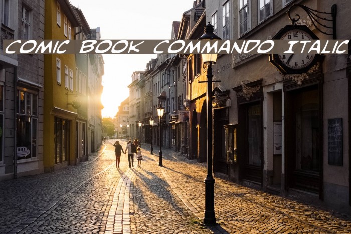 Comic Book Commando Italic Font examples
