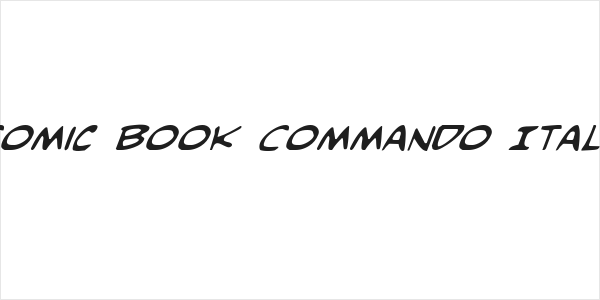 Comic Book Commando Italic Logo