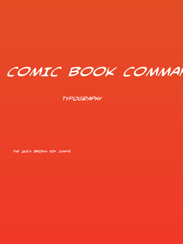 Comic Book Commando Italic Poster