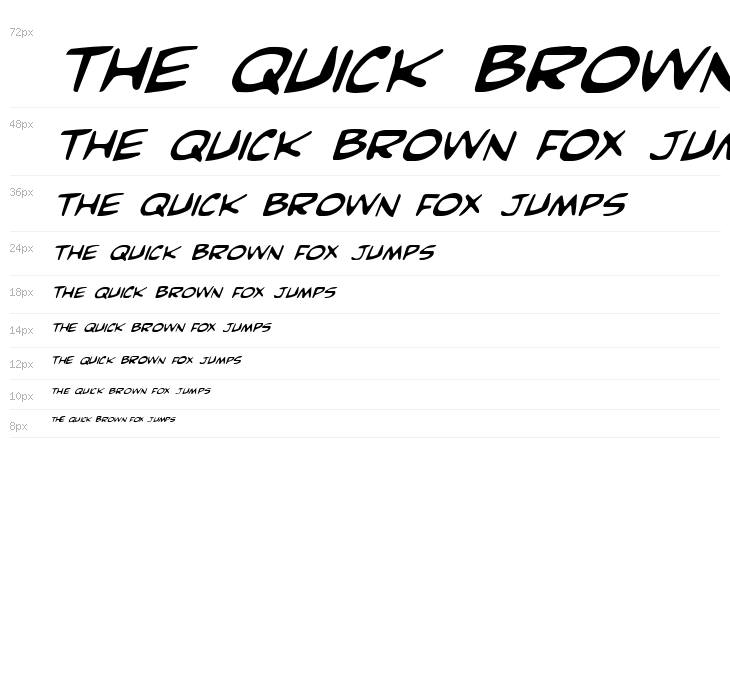 Comic Book Commando Italic Waterfall