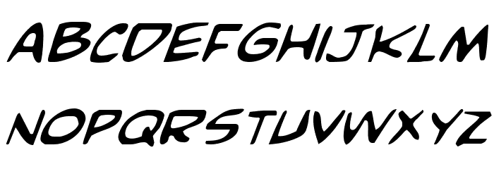 Comic Book Commando Italic Font LOWERCASE