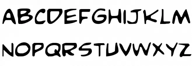 Comic Book Commando Schriftart Kleinbuchstaben