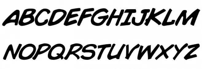 Comic Book Italic 字体 大写