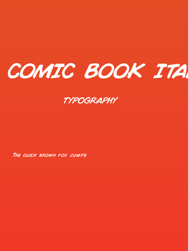Comic Book Italic Poster