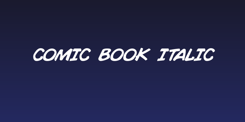 Comic Book Italic Social Header