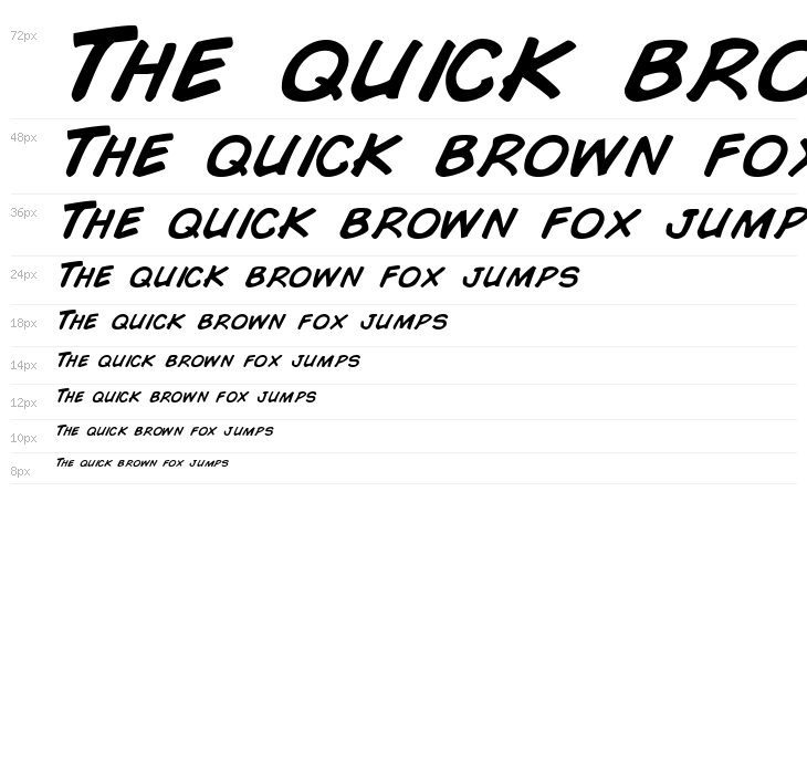 Comic Book Italic Waterfall