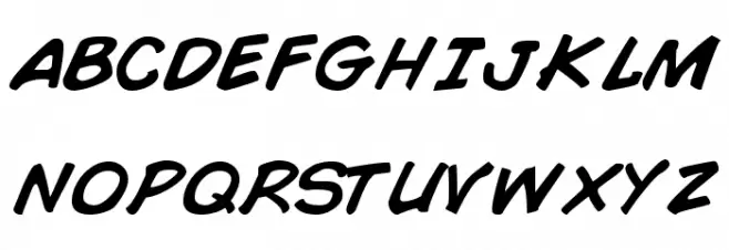 Comic Book Normal フォント 大文字