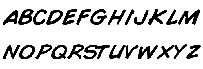 Comic Book Normal Font LOWERCASE