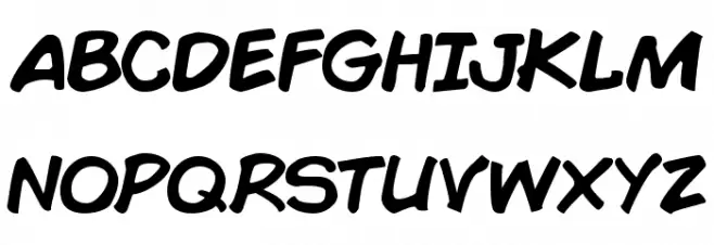 Comic Book Schriftart Groß