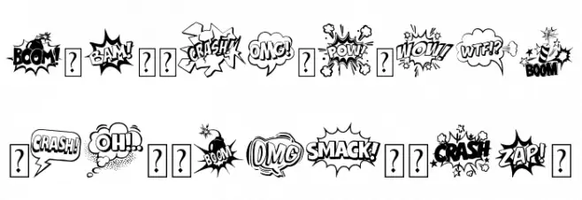 Comic Boom Elements_DEMO Fuentes MAYÚSCULAS