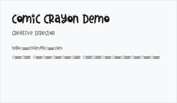 Comic Crayon Demo Business Card