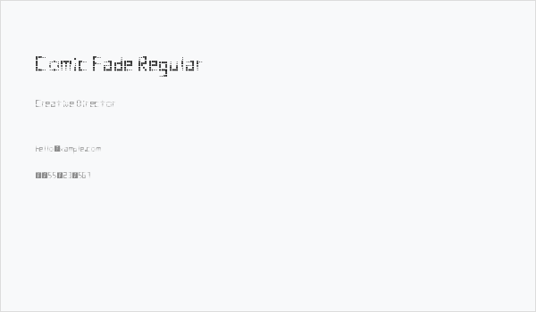 Comic Fade Regular Business Card