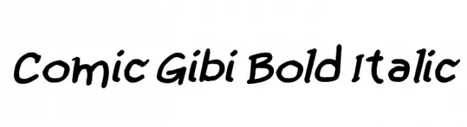 Comic Gibi Bold Italic  Frei Schriftart Herunterladen