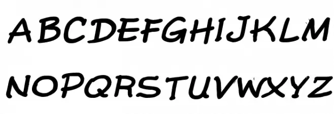 Comic Gibi Bold Italic Schriftart Groß