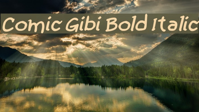 Comic Gibi Bold Italic Font examples