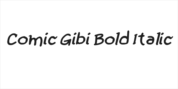 Comic Gibi Bold Italic Logo