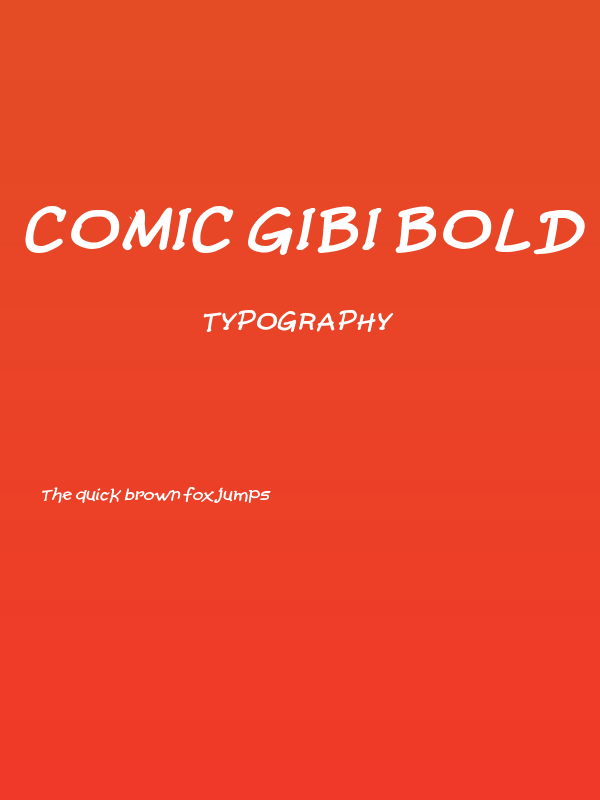 Comic Gibi Bold Italic Poster