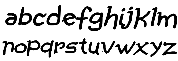 Comic Gibi Bold Italic Font LOWERCASE