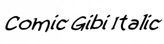 Comic Gibi Italic  Frei Schriftart Herunterladen