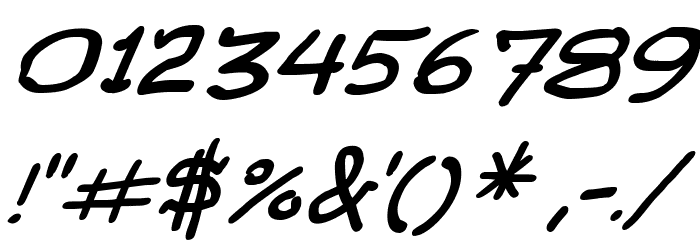 Comic Gibi Italic Font OTHER CHARS
