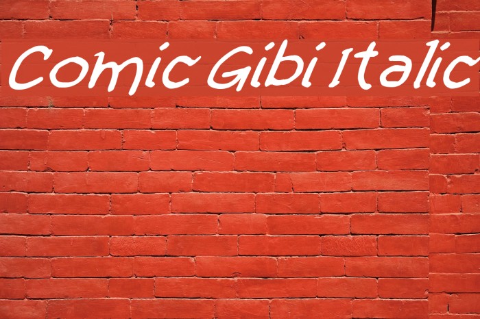 Comic Gibi Italic Font examples