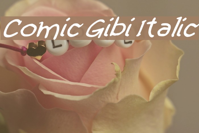 Comic Gibi Italic Font examples
