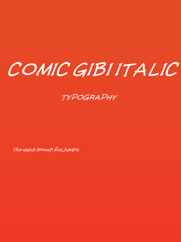 Comic Gibi Italic Poster