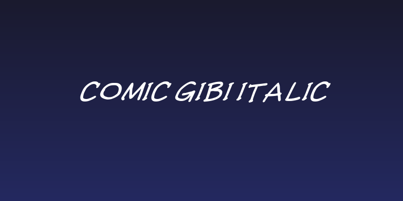 Comic Gibi Italic Social Header