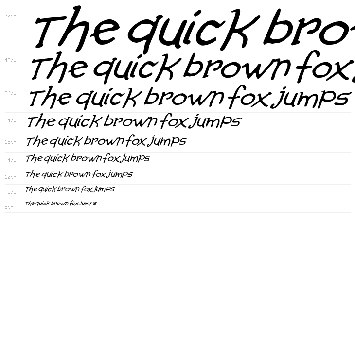 Comic Gibi Italic Waterfall