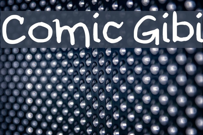 Comic Gibi Font examples