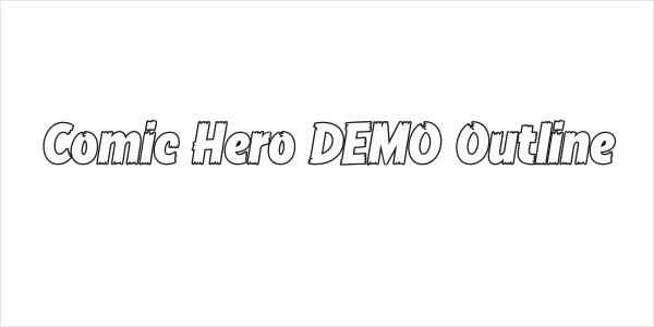 Comic Hero DEMO Outline Logo