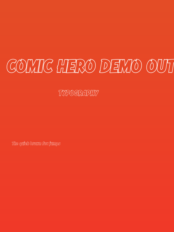 Comic Hero DEMO Outline Poster