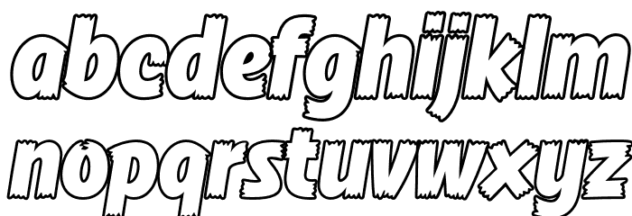 Comic Hero DEMO Outline Font LOWERCASE