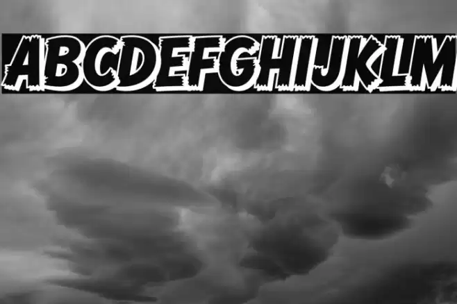 Comic Hero DEMO Shadow Caratteri examples