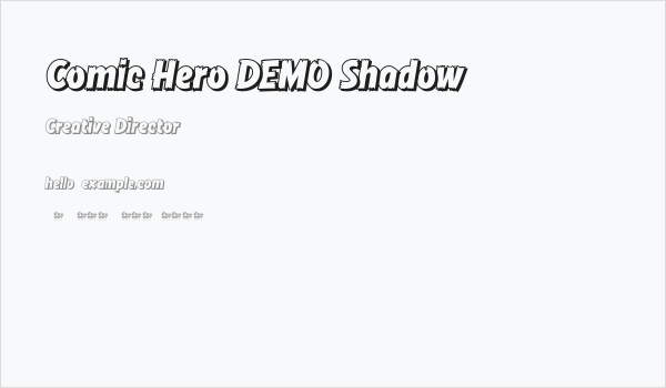 Comic Hero DEMO Shadow Business Card