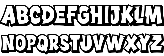 Comic Jungle Extrude Font LOWERCASE