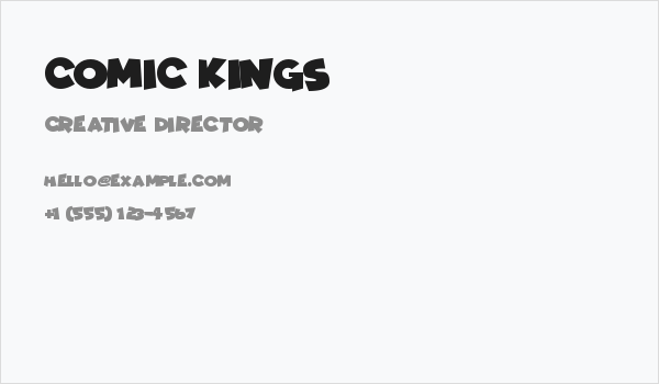 Comic Kings Business Card