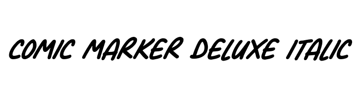 Comic Marker Deluxe Italic फ़ॉन्ट