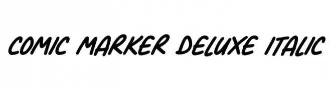 Comic Marker Deluxe Italic  Frei Schriftart Herunterladen