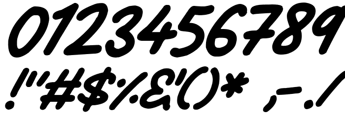 Comic Marker Deluxe Italic Шрифта ДРУГИЕ символов