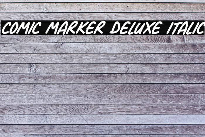 Comic Marker Deluxe Italic Шрифта examples