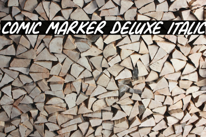Comic Marker Deluxe Italic Шрифта examples
